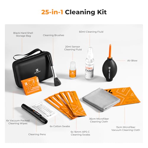 25-in-1 Camera Cleaning Kit with Sensor Swabs