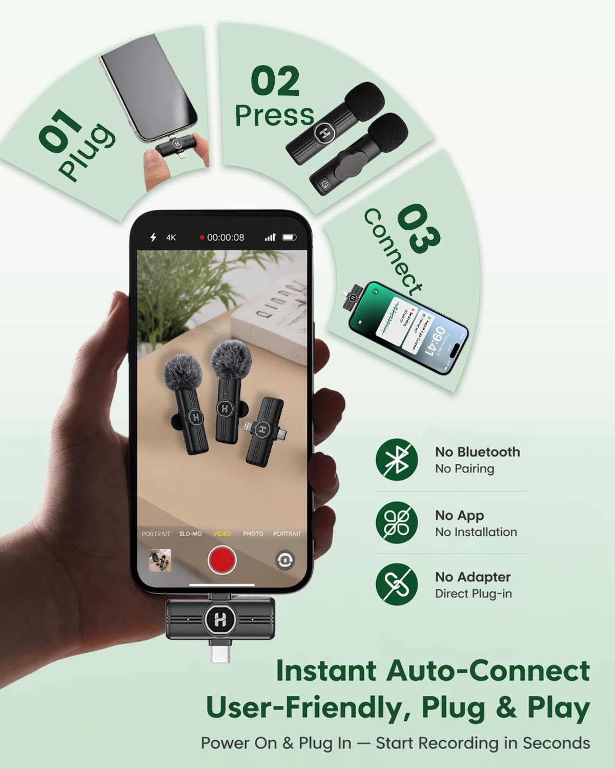Mini Wireless Lavalier Microphone