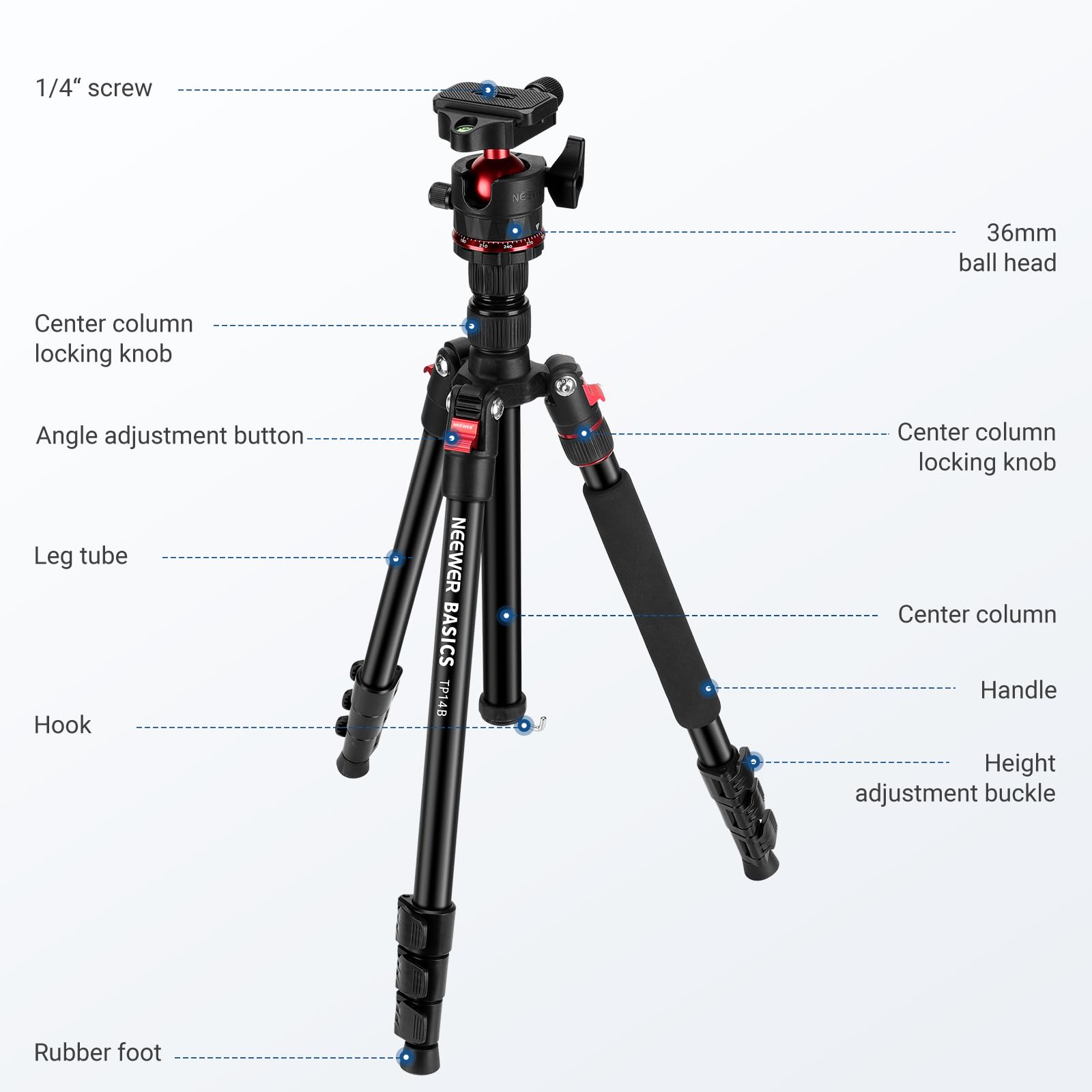 Aluminum Travel Camera Tripod