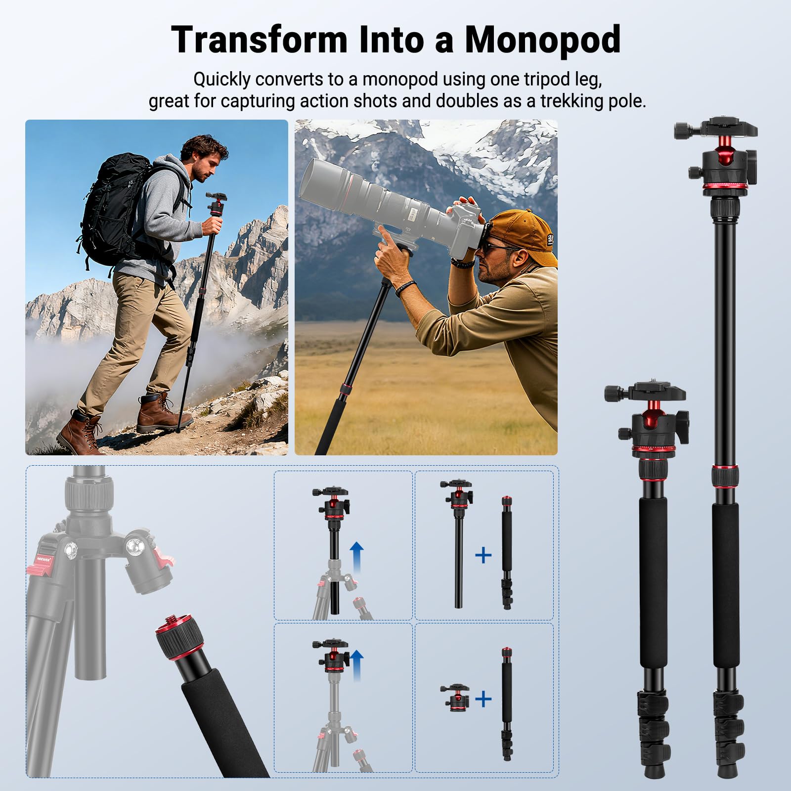 Aluminum Travel Camera Tripod