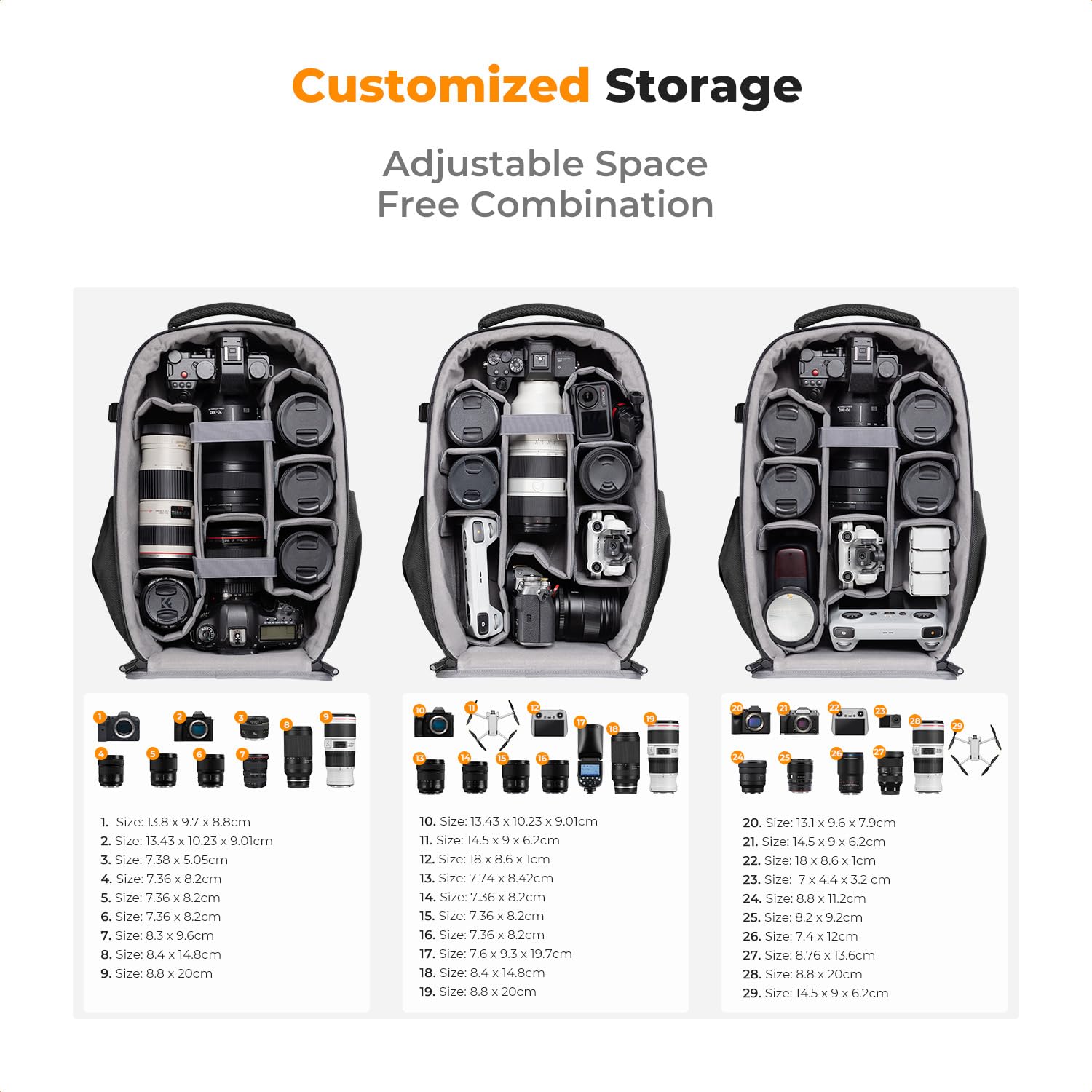 K&F CONCEPT Hardshell Camera Bag