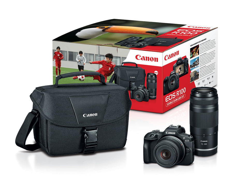 EOS R100 Double Zoom Lens Kit, Black