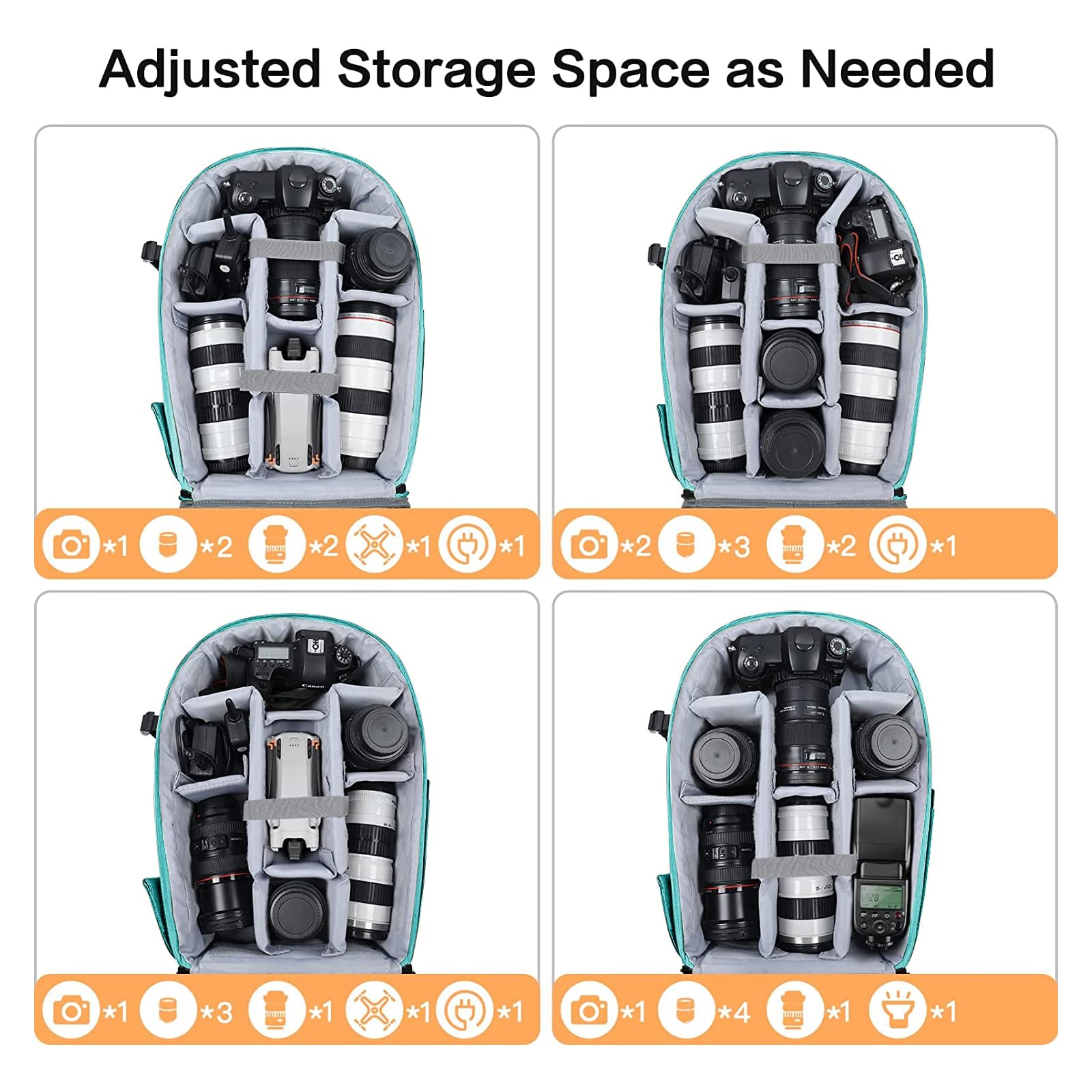 Waterproof Camera Backpack with Tripod Holder