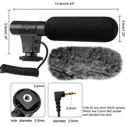 Shotgun Camera Microphone with Windscreen