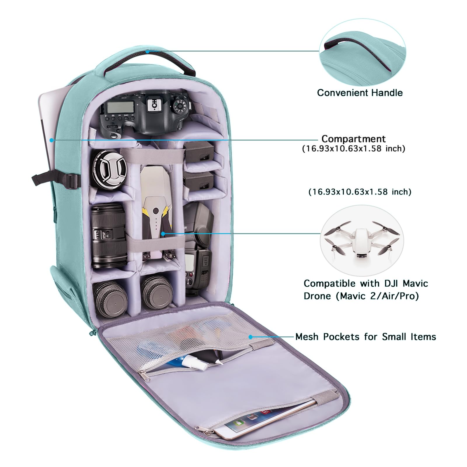 Waterproof Camera Backpack with Tripod Holder