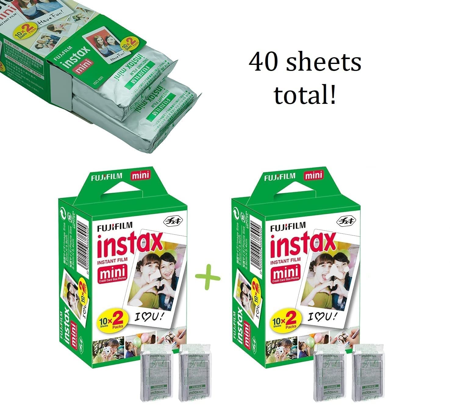 Instant Camera Film Bundle 40 Sheets