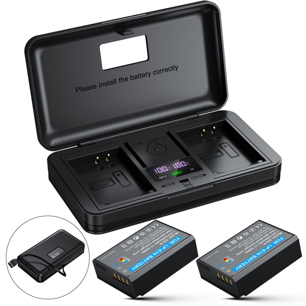 LP-E10 Battery & Dual USB Charger Kit