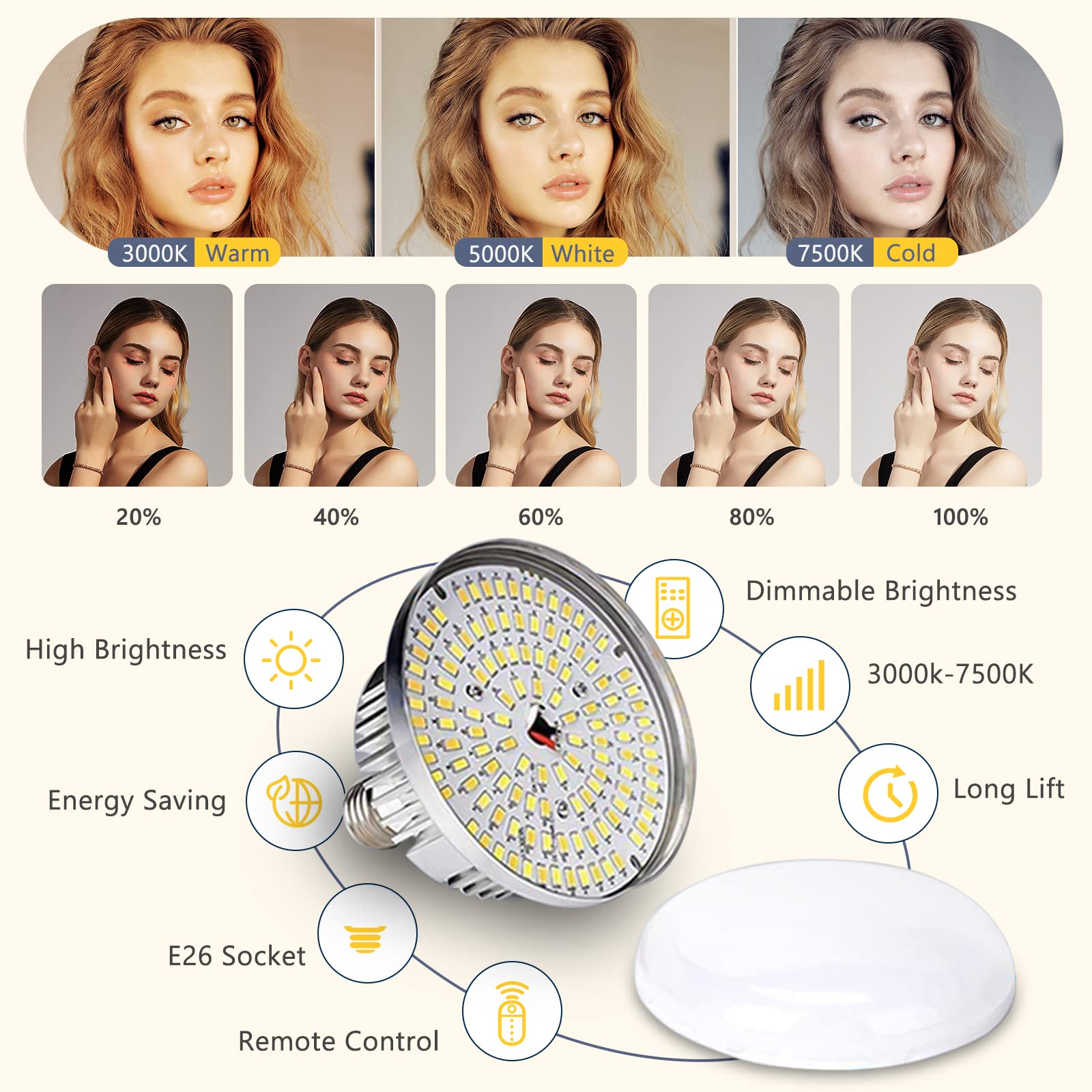 20" Softbox Lighting Kit with LED Bulbs