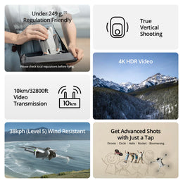 4K HDR Camera Drone 38-Min Flight Time