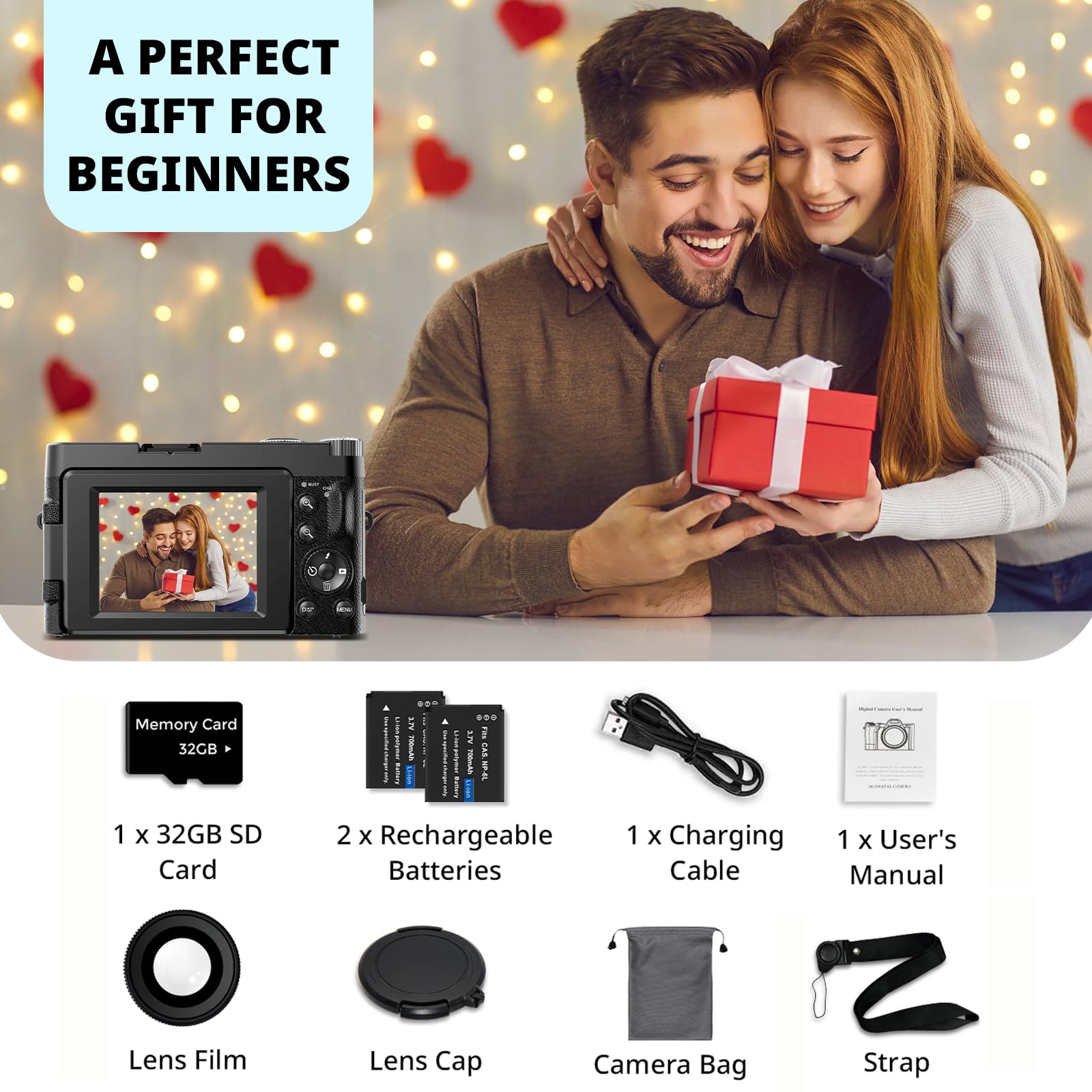 48MP 4K Vlogging Camera 16X Zoom