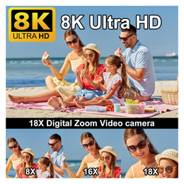 8K Digital Camera 48MP 18X Zoom