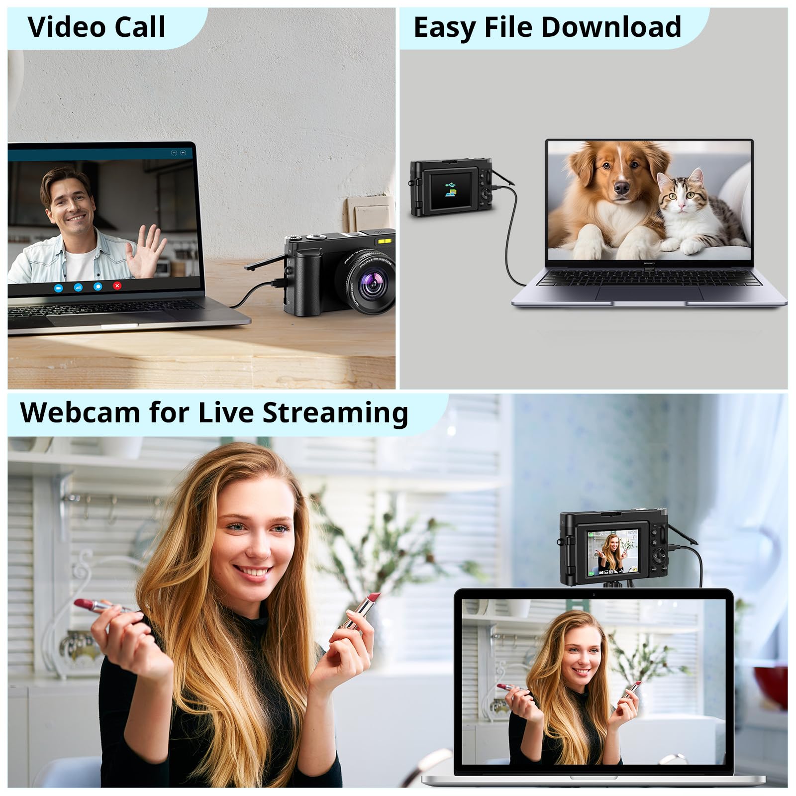 48MP 4K Vlogging Camera 16X Zoom