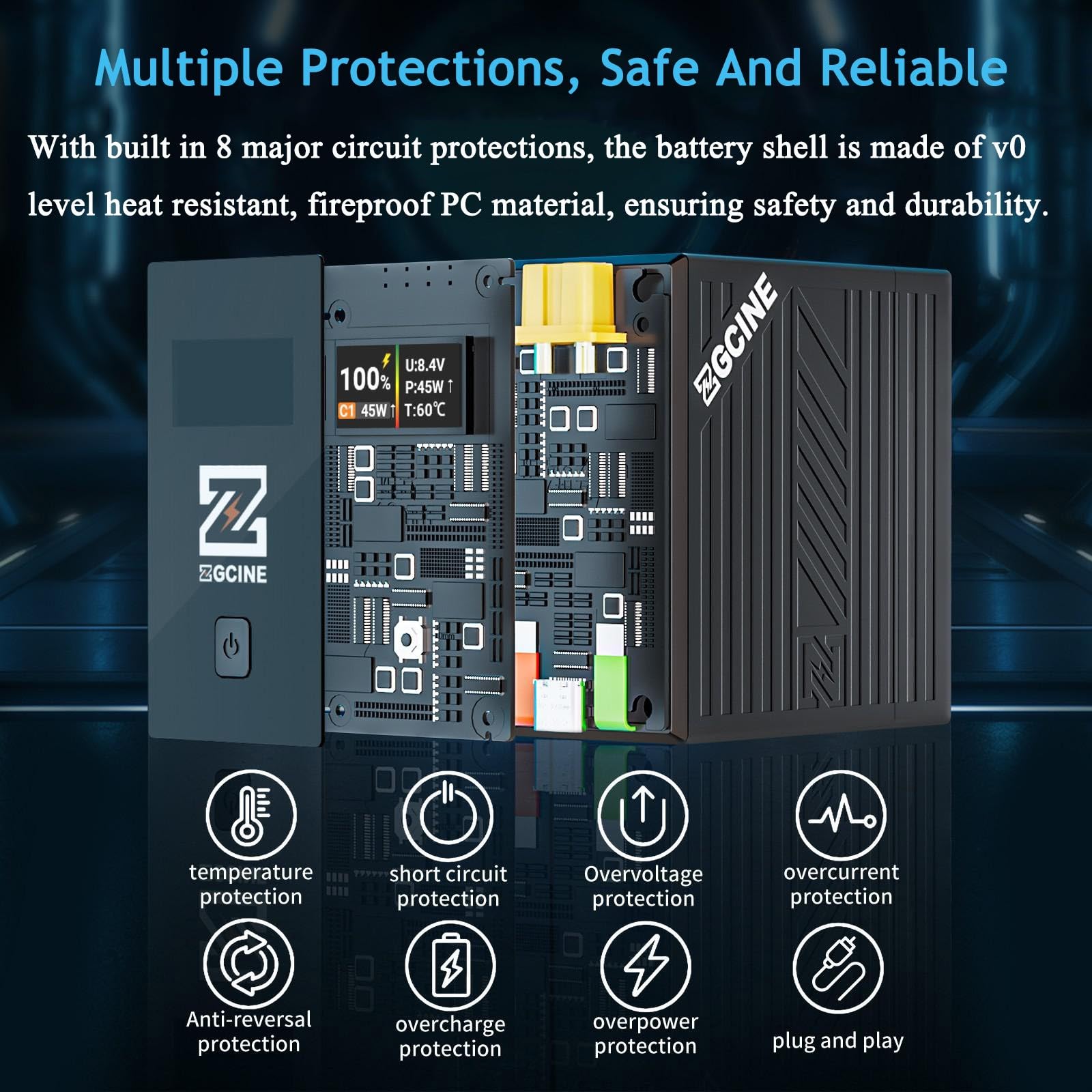 NP-F970 Battery 9600mAh USB-C PD