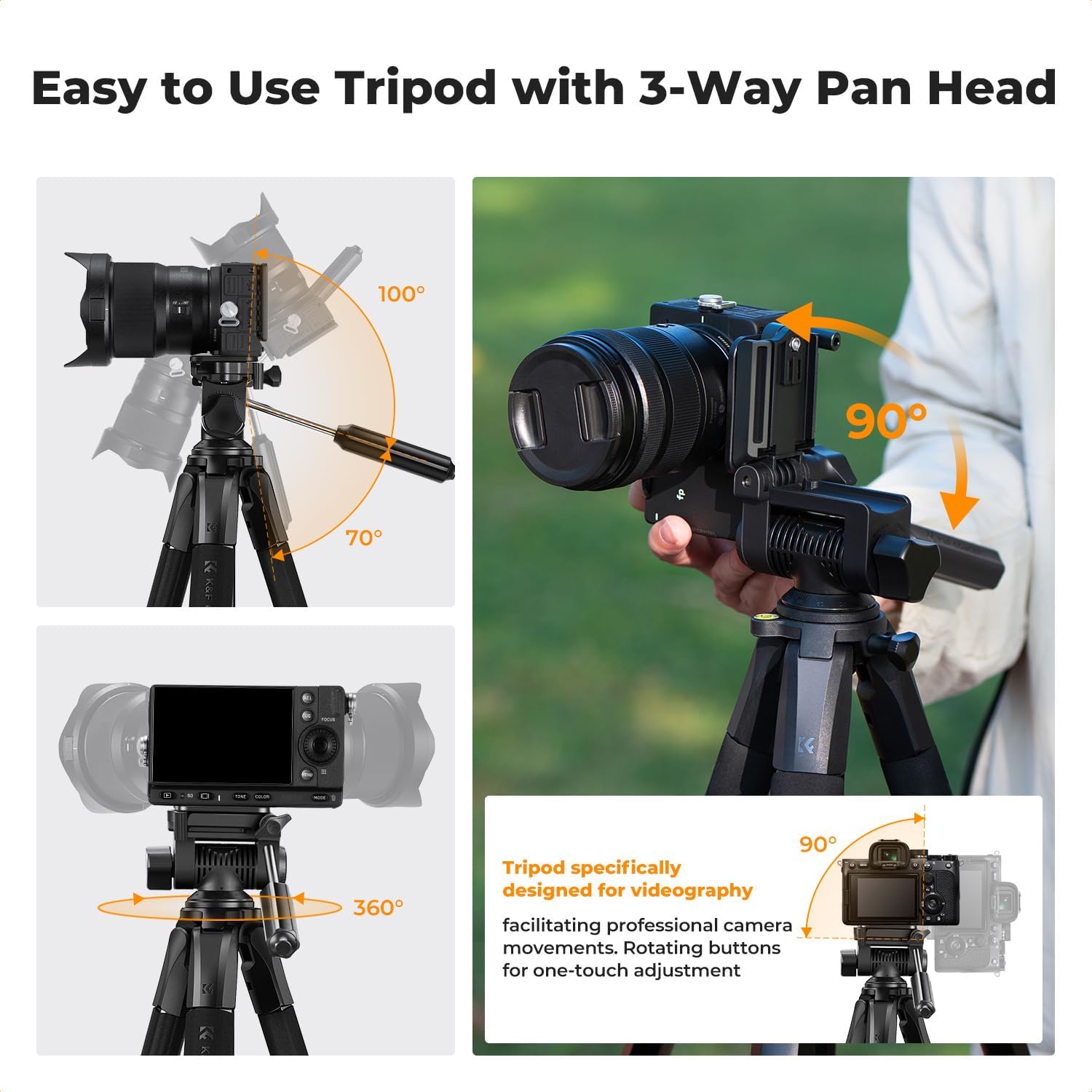75" Camera Tripod Stand