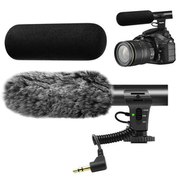 Shotgun Camera Microphone with Windscreen