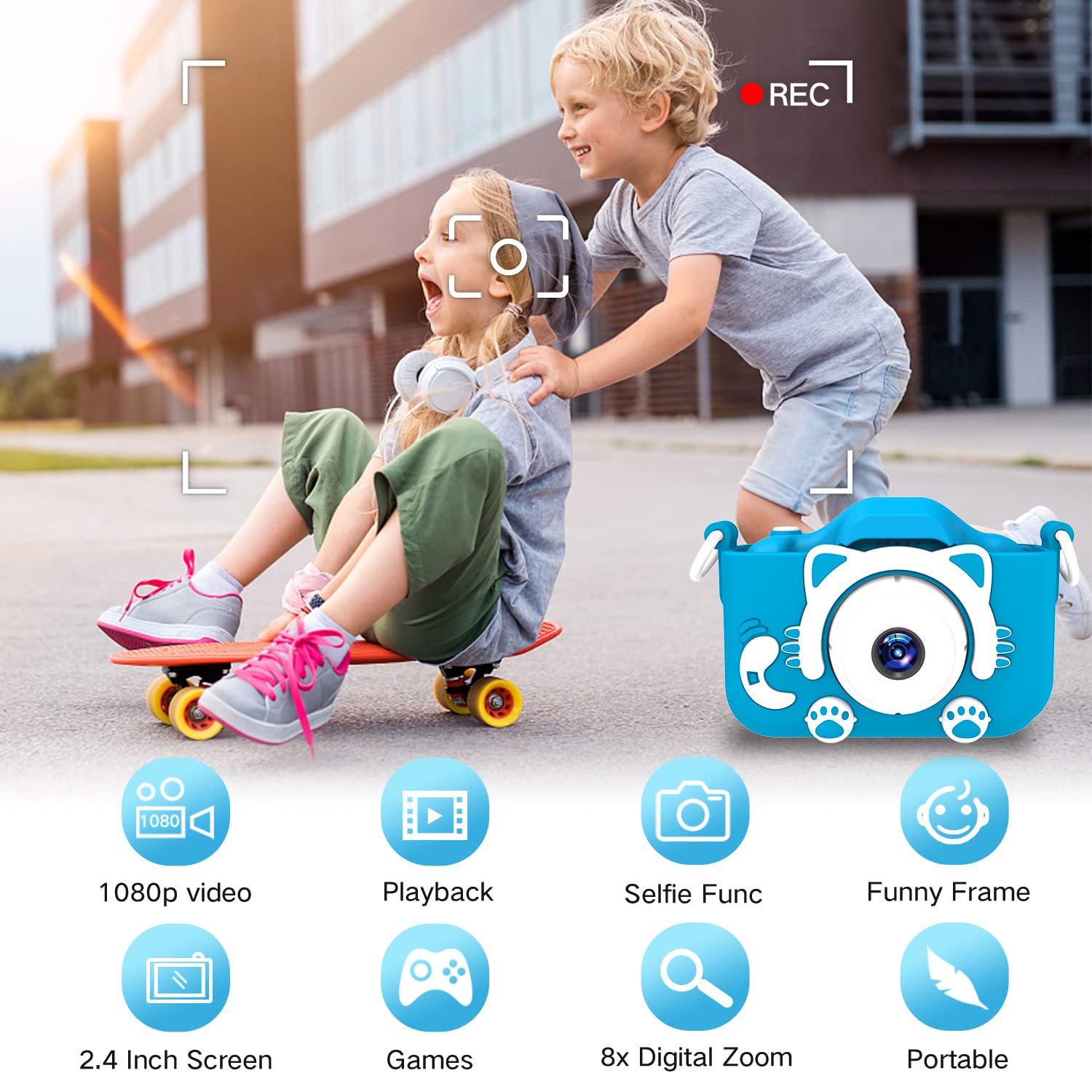 Kids Digital Camera with 32GB SD Card