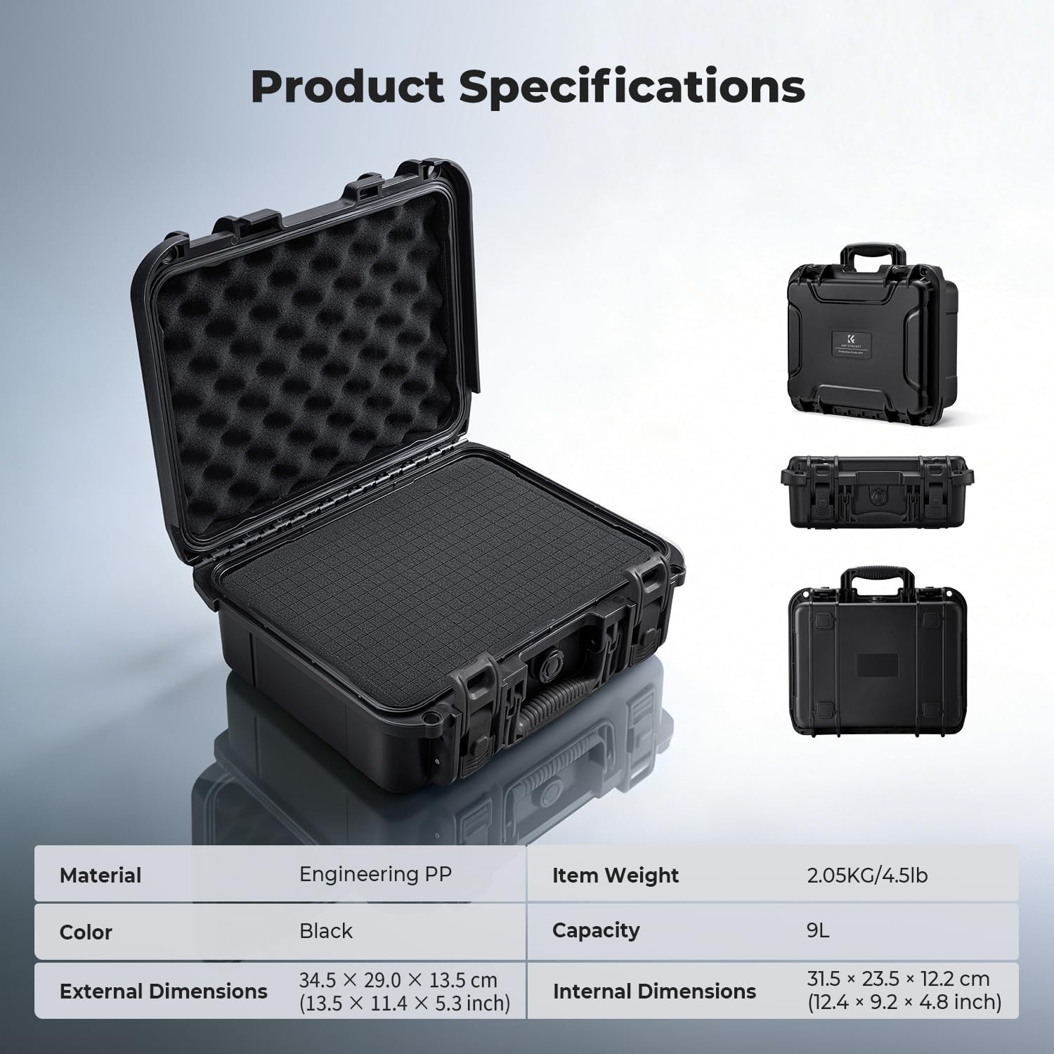 K&F CONCEPT Waterproof Protective Hard Case