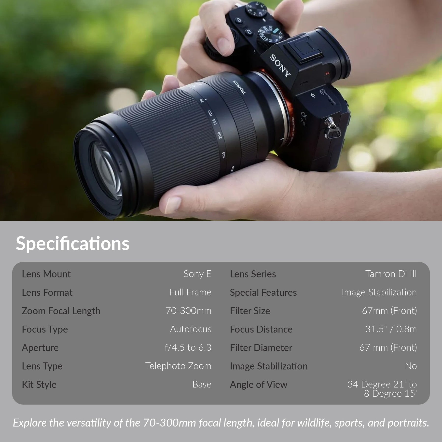 70-300mm Telephoto Zoom Lens Kit