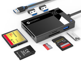 Warrky 7-in-1 USB Card Reader Hub