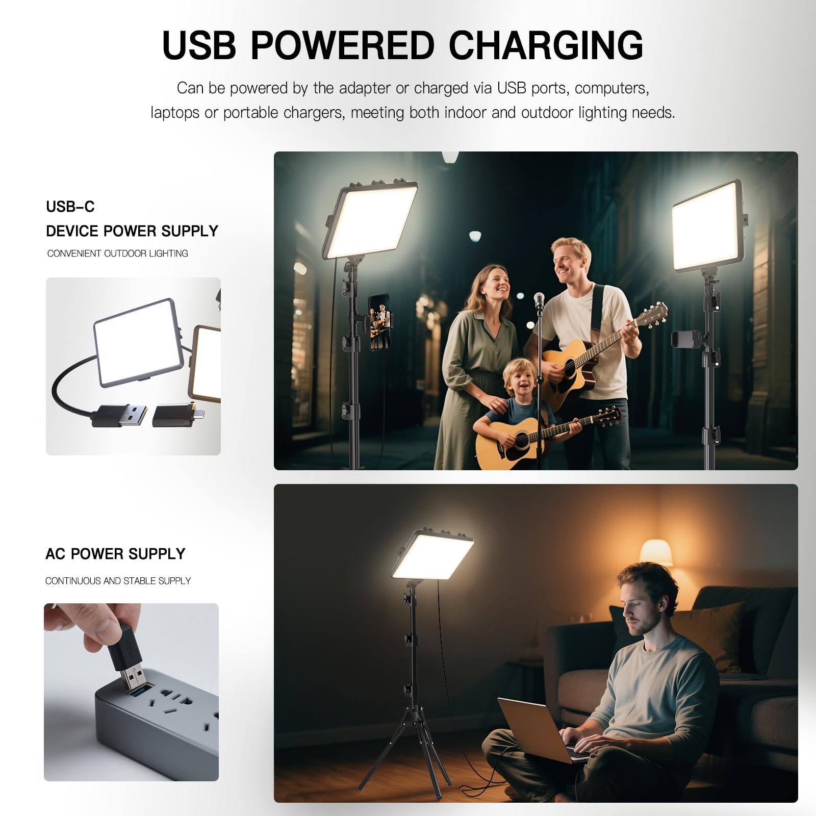 15W LED Video Light Kit
