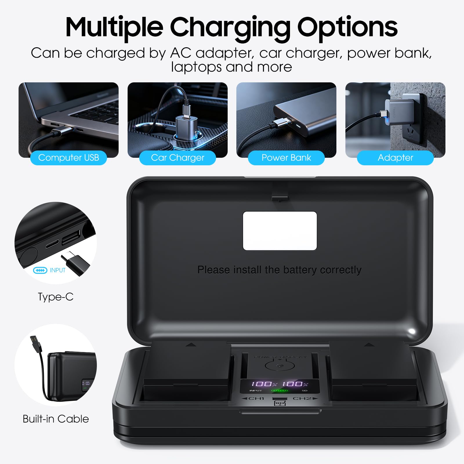 LP-E10 Battery & Dual USB Charger Kit
