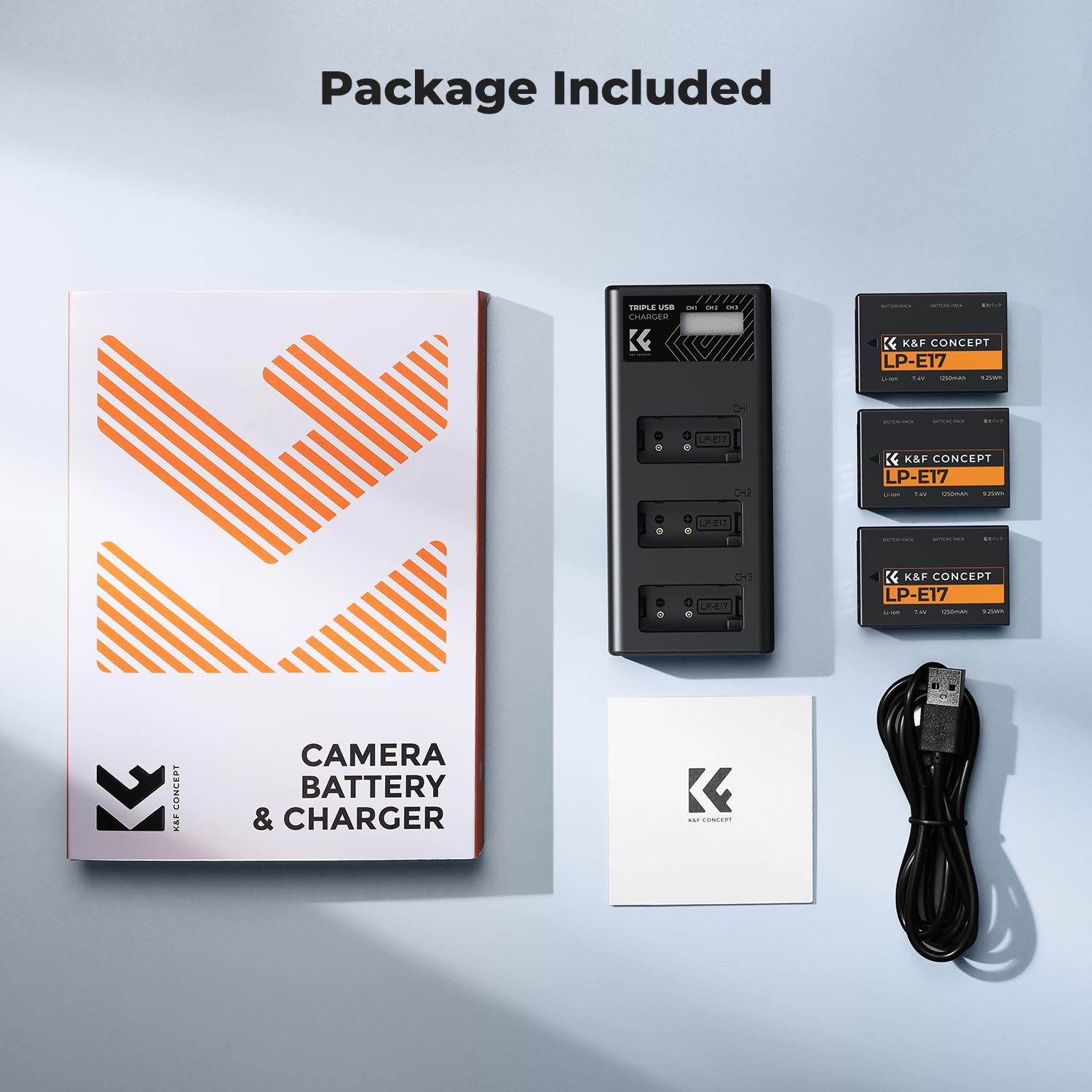LP-E17 Battery & 3-Slot Charger Kit