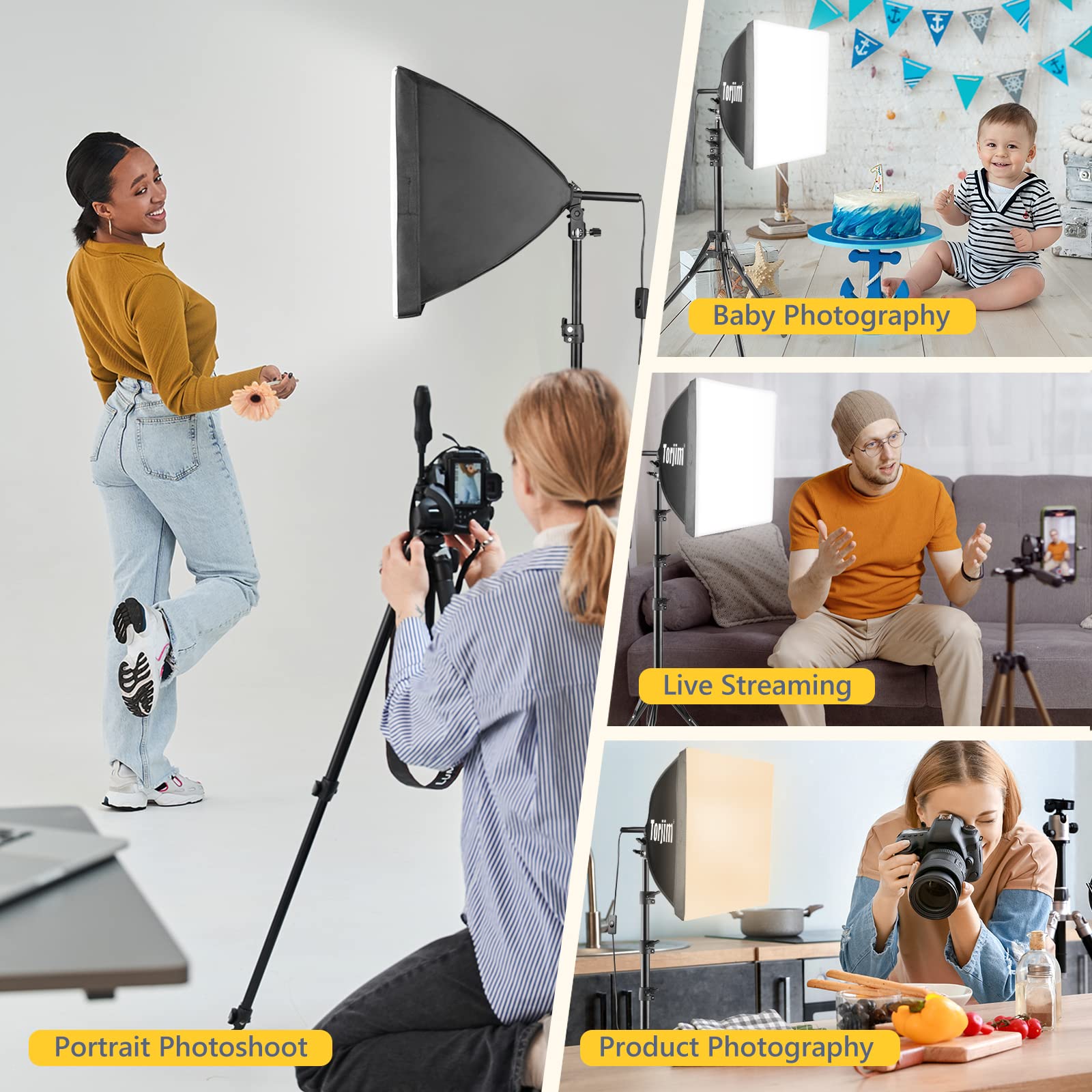 20" Softbox Lighting Kit with LED Bulbs