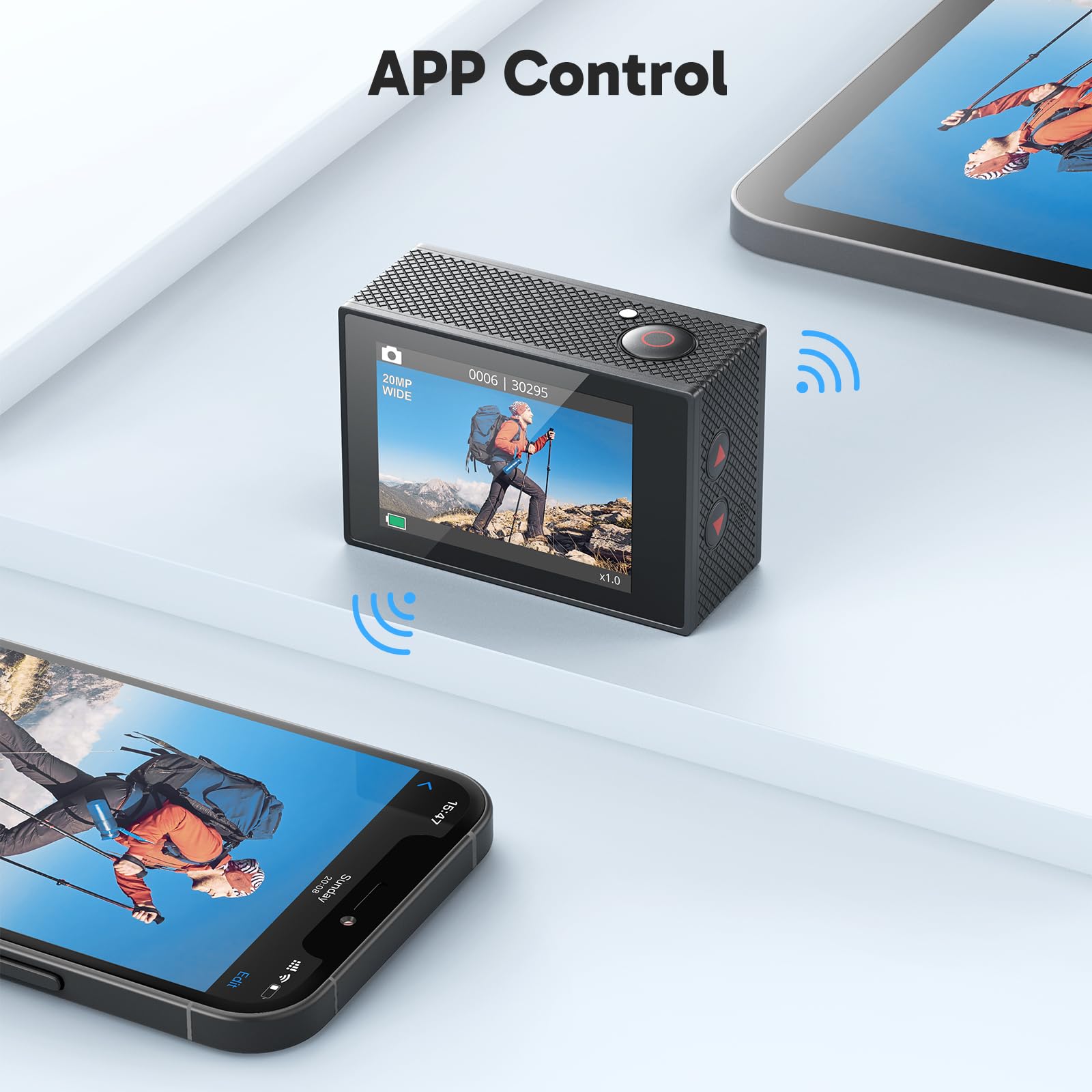 4K Action Camera 20MP Waterproof Camera