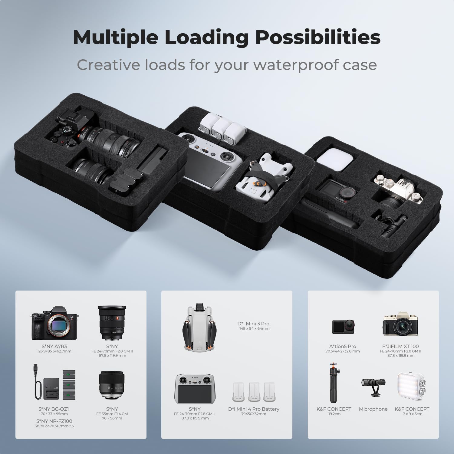 K&F CONCEPT Waterproof Protective Hard Case
