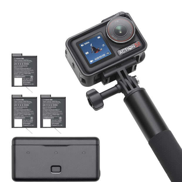 4K Action Camera with Dual Touchscreens