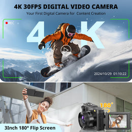 48MP 4K Vlogging Camera 16X Zoom