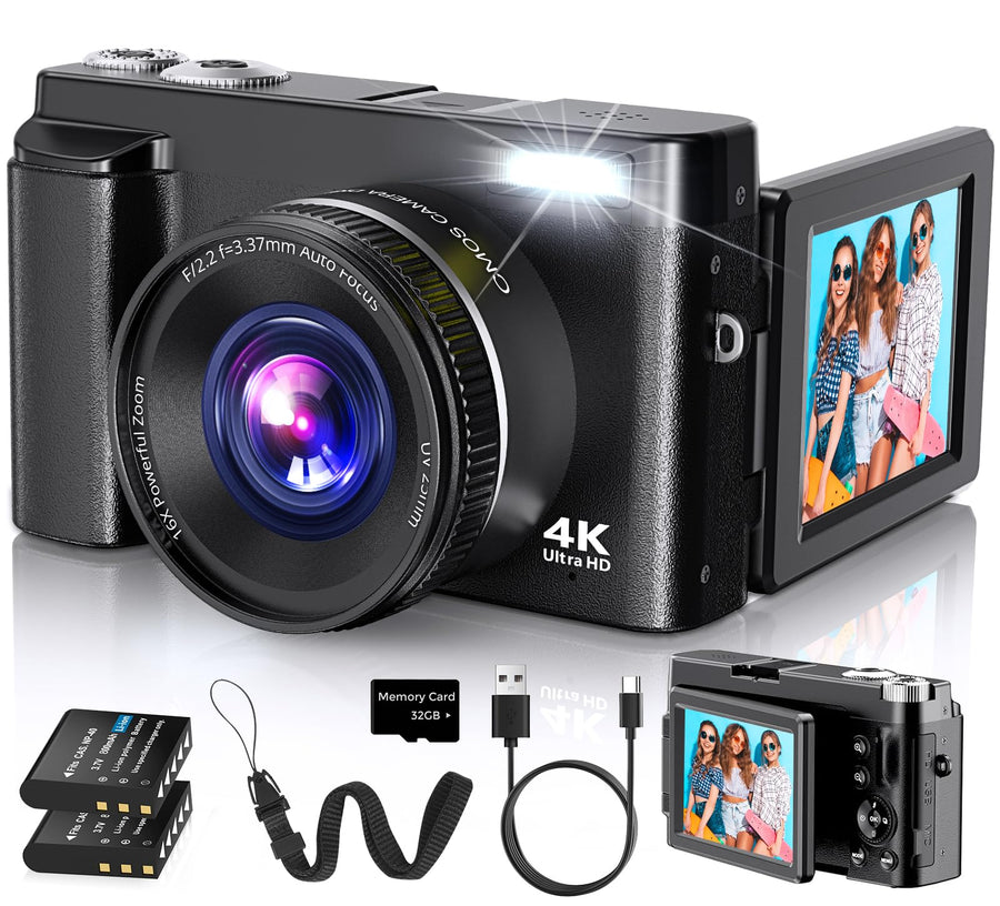 48MP 4K Vlogging Camera 16X Zoom