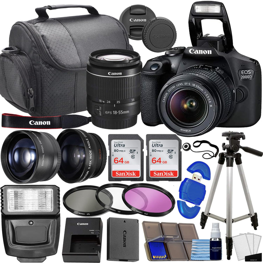 DSLR Camera 3 Lens Kit 128GB
