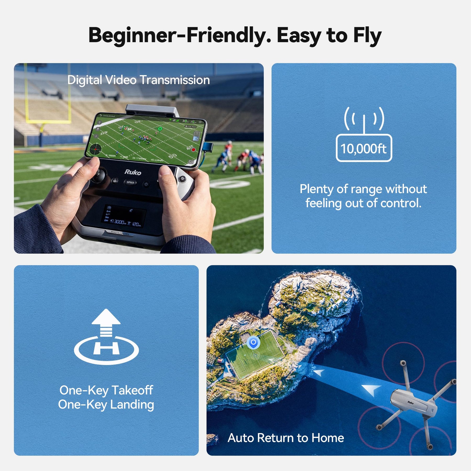 4K GPS Drone 70-Min Flight Time
