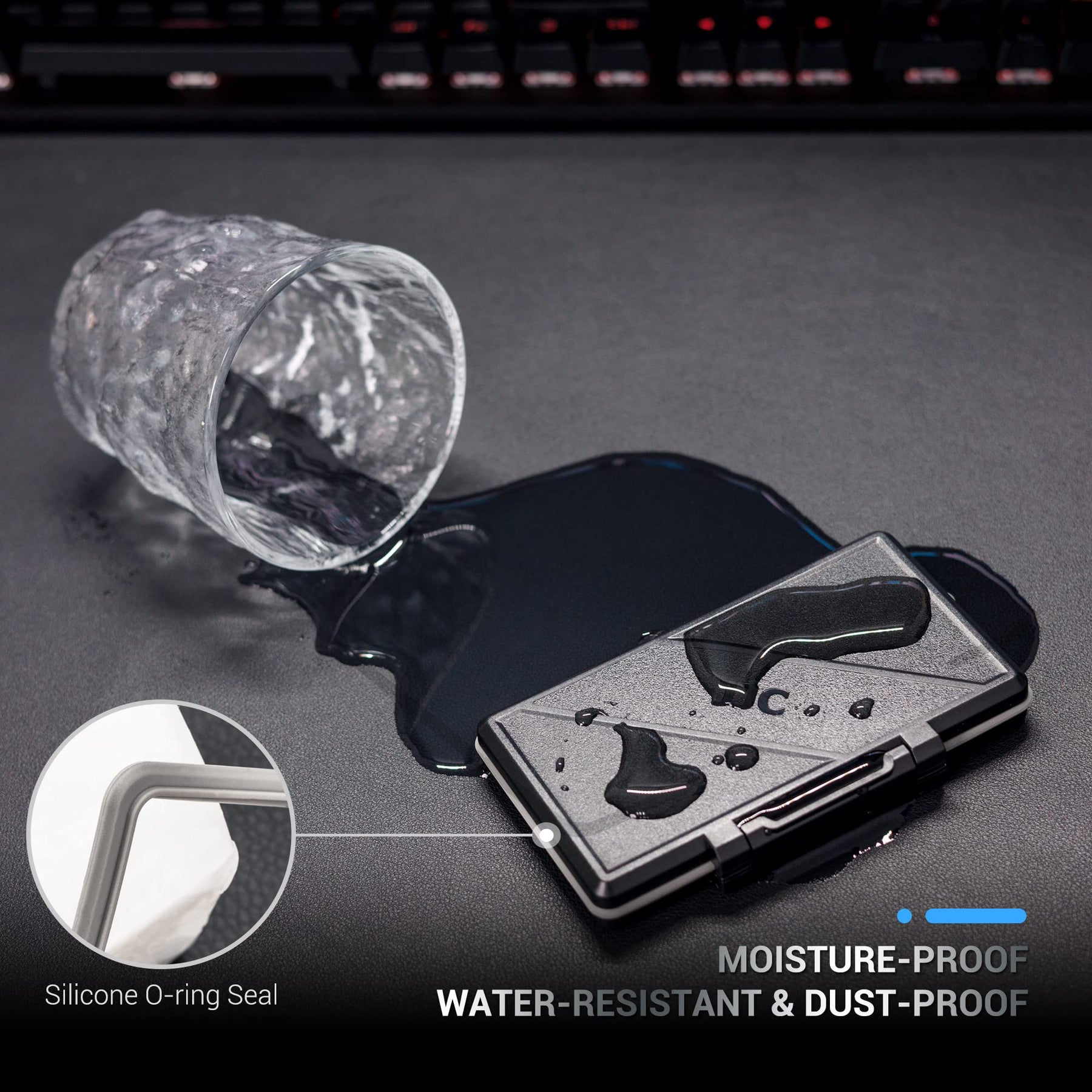 Water-Resistant Memory Card Case