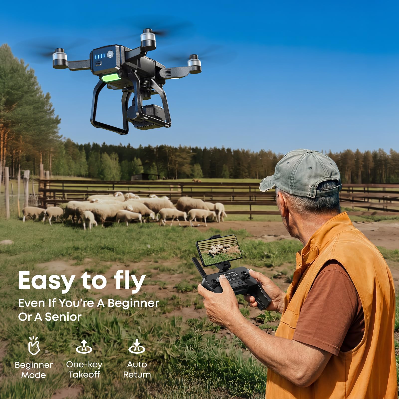 Bwine F7GIM & F7GB2 Drone with Camera for Adults