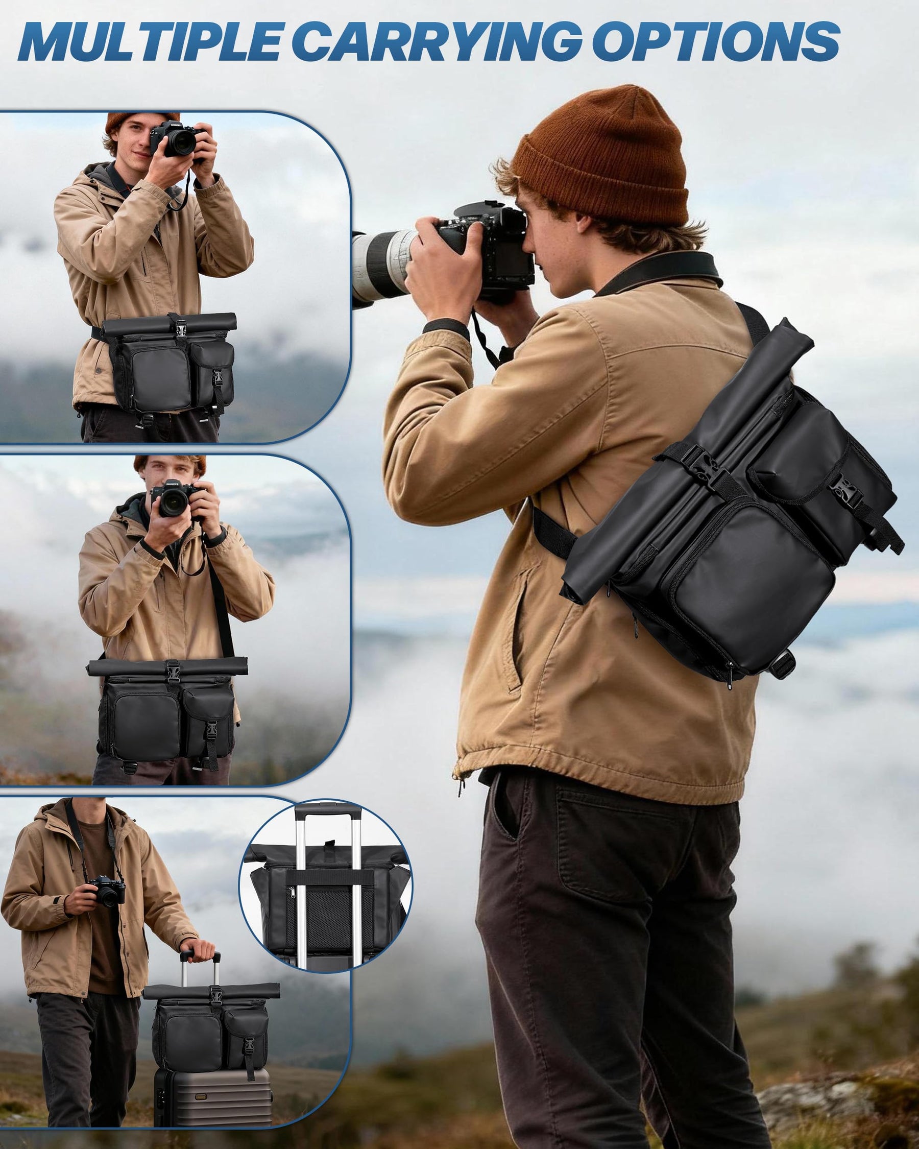 Camera Sling Bag with Tripod Holder