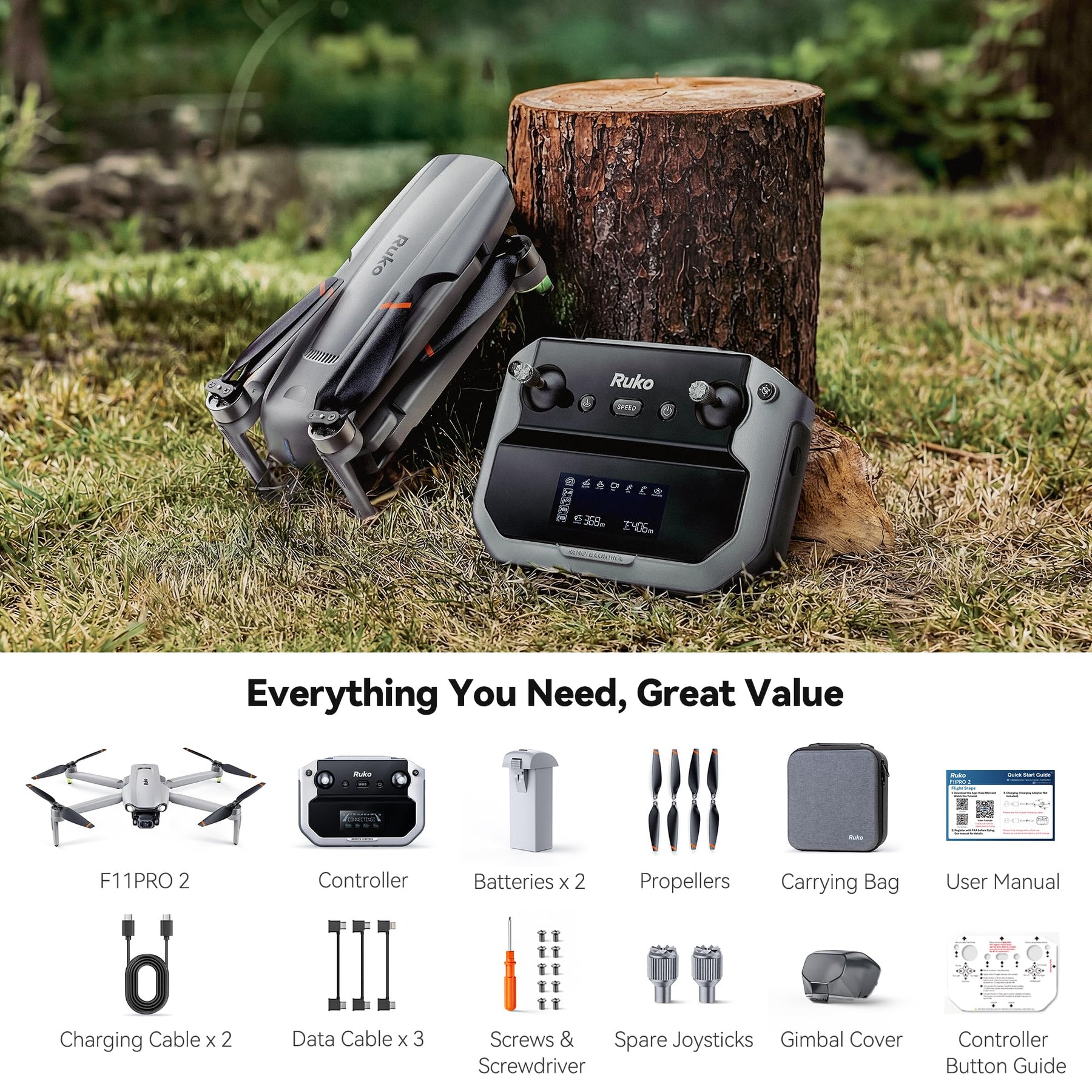 4K GPS Drone 70-Min Flight Time