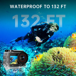 4K Waterproof Action Camera 5X Zoom